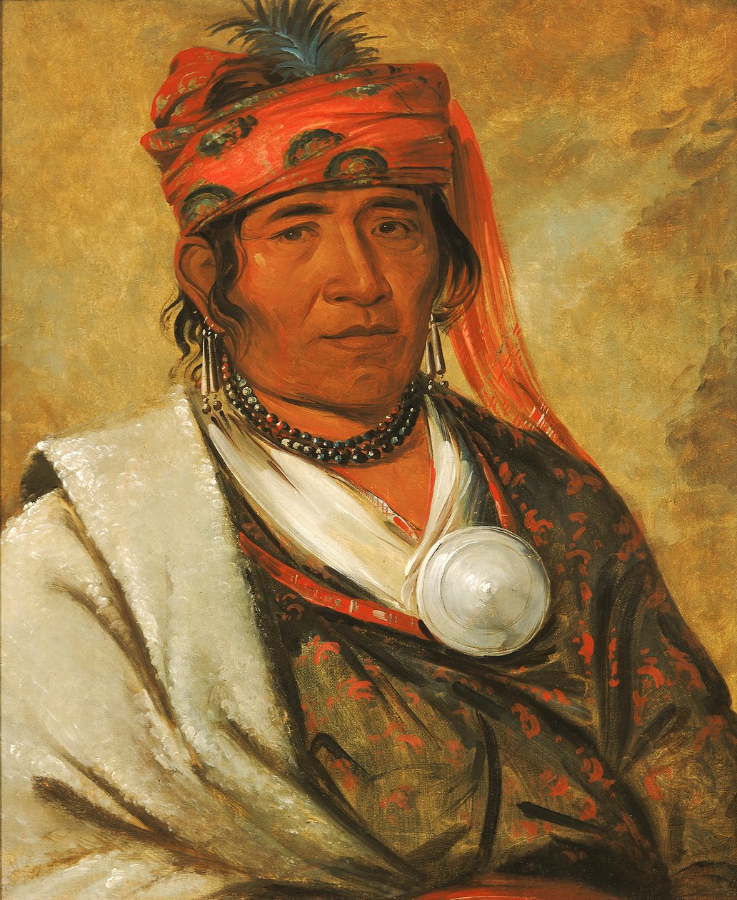 Ye-hów-lo-gee, A felhő, a főnök, 1838. alkotó: George Catlin