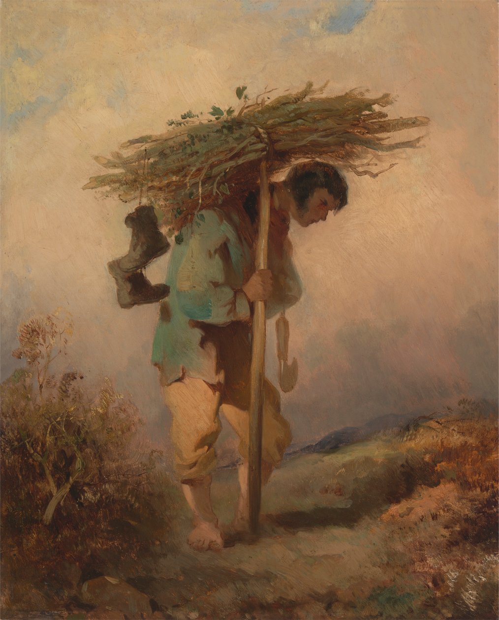 Egy férfi, aki köcsögöket hord alkotó: George Chinnery