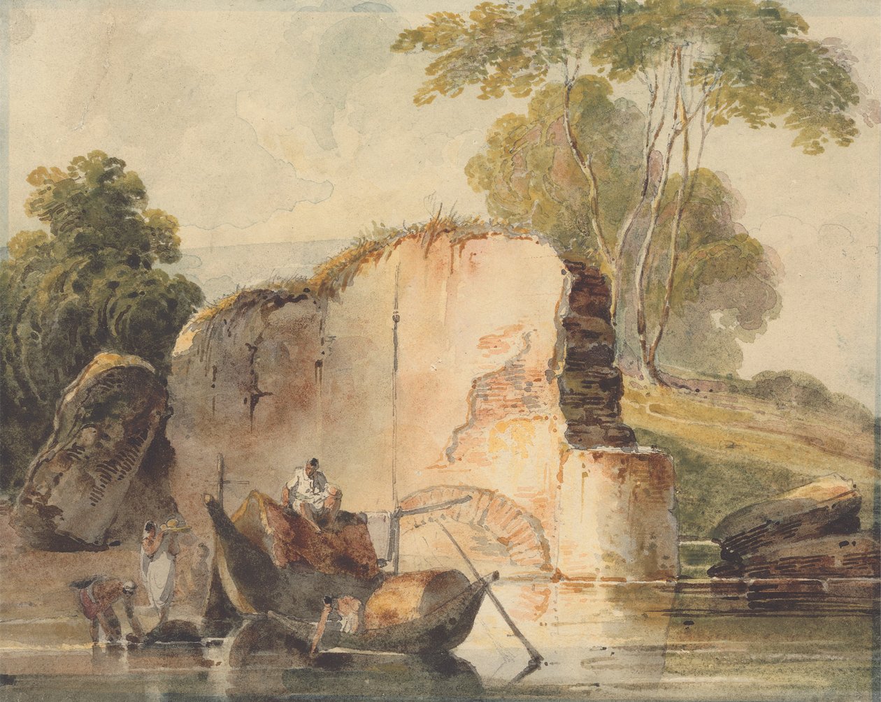 Folyói jelenet alkotó: George Chinnery