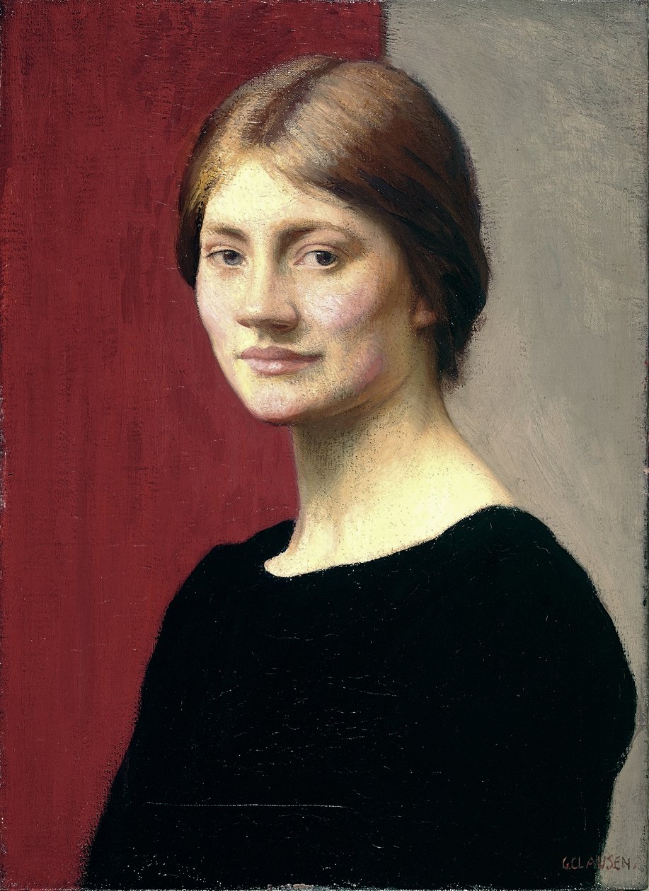 Fekete ruhás lány alkotó: George Clausen