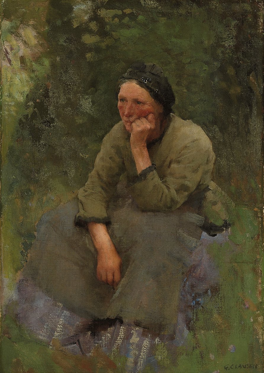 Egy pillanatnyi pihenés alkotó: George Clausen