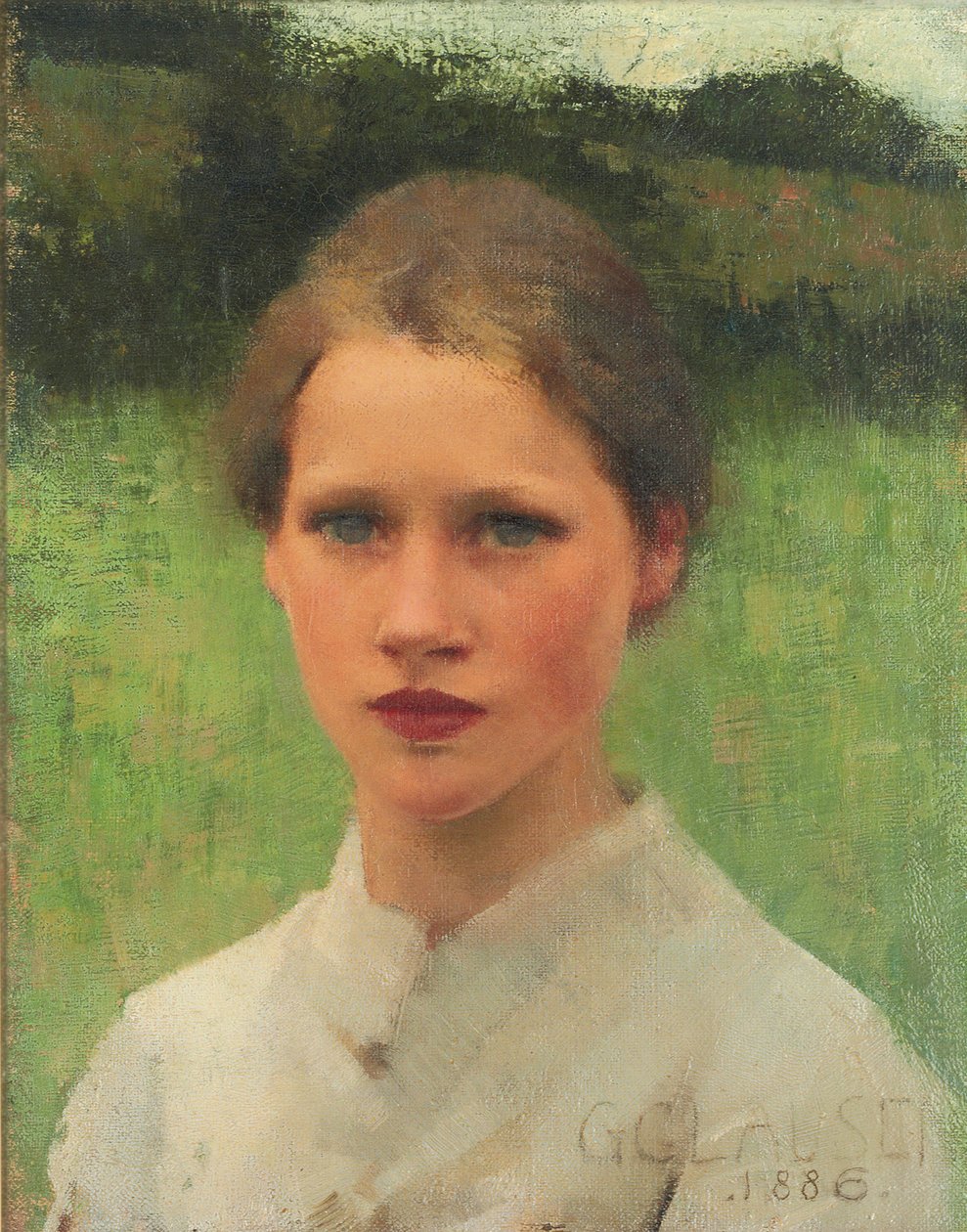 Egy falusi lány alkotó: George Clausen