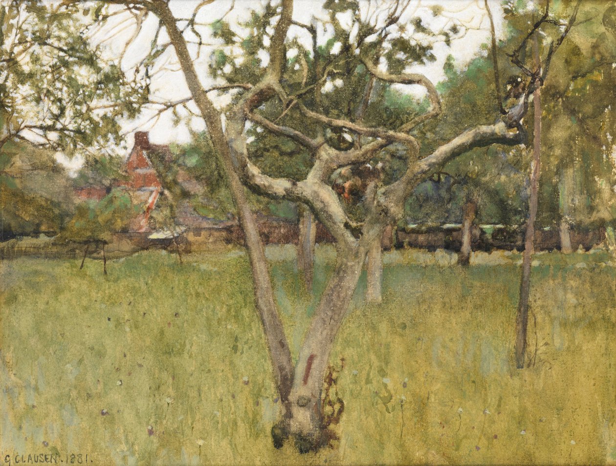 Egy gyümölcsöskert alkotó: George Clausen