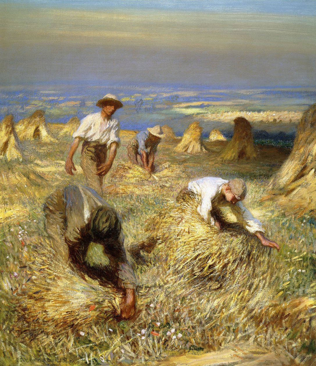 Szüret, kévék megkötése alkotó: George Clausen