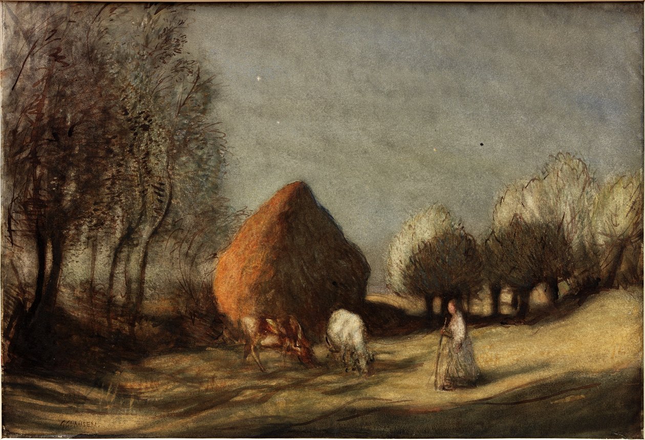 Hayfield, Widdington (testszín) alkotó: George Clausen