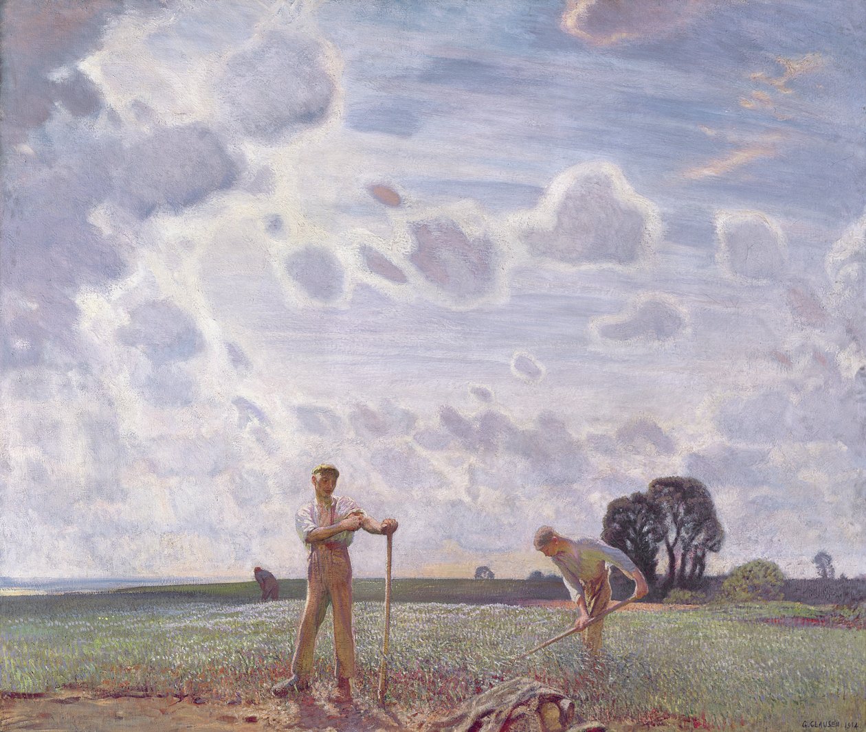 A júniusi mezőkön alkotó: George Clausen