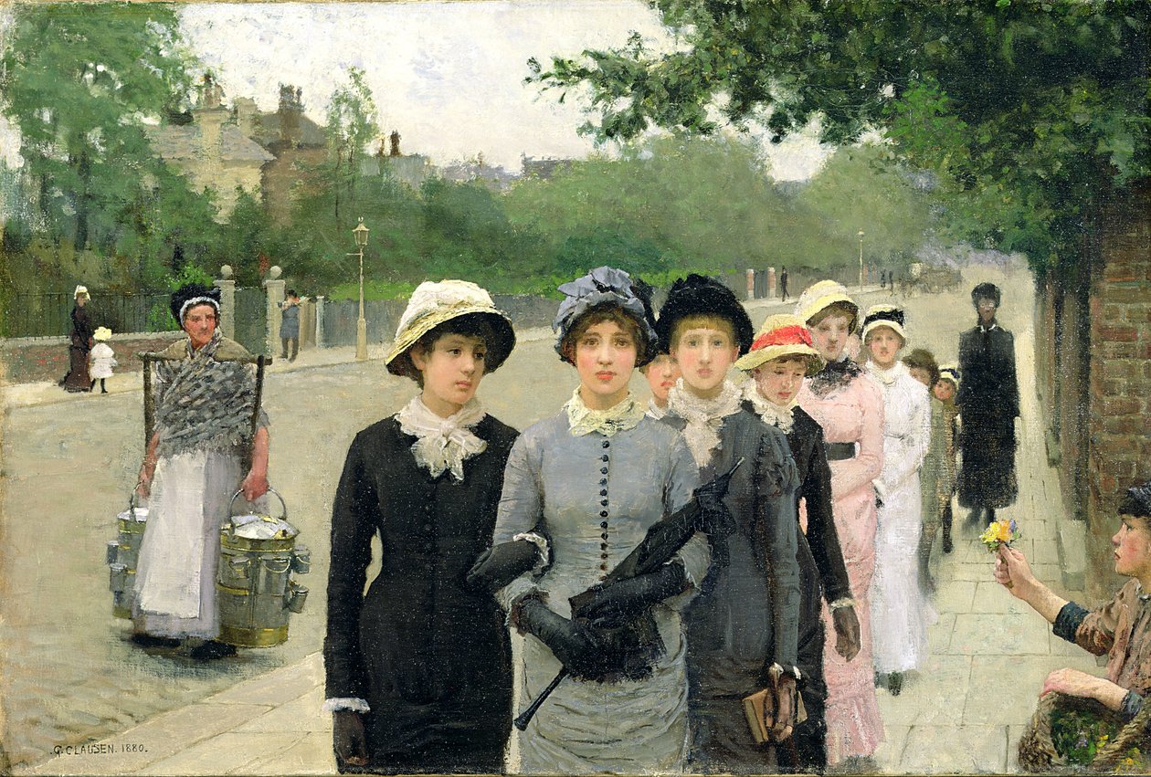 Iskoláslányok, 1880 alkotó: George Clausen