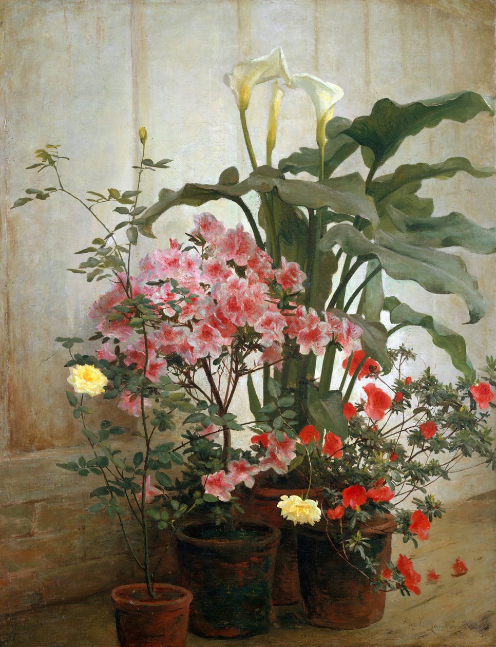 Egy üvegház oldala, 1870-80. alkotó: George Cochran Lambdin
