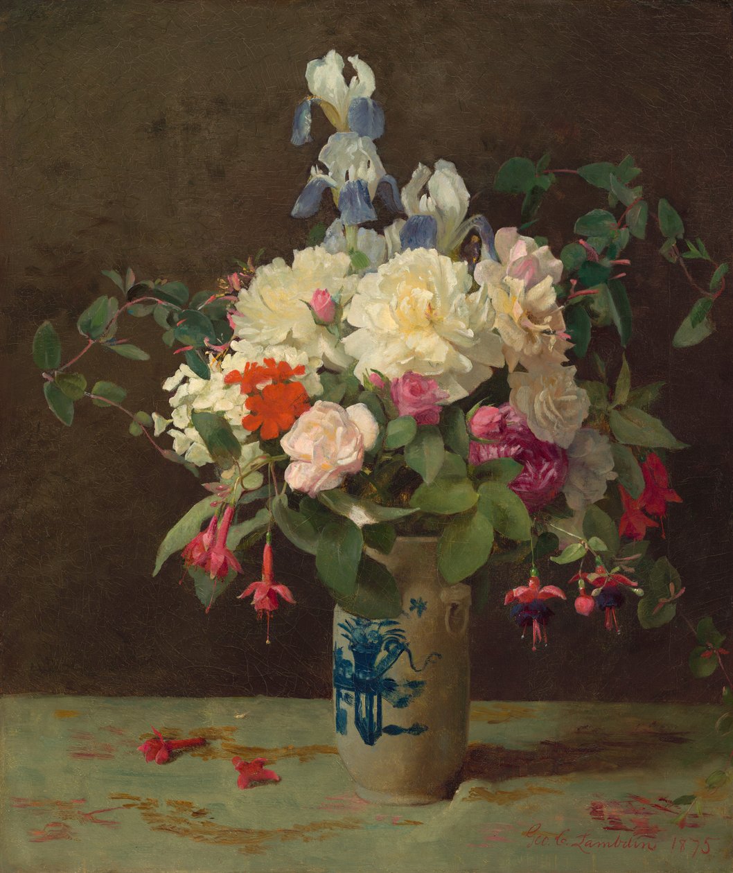 Virágváza, 1875. alkotó: George Cochran Lambdin