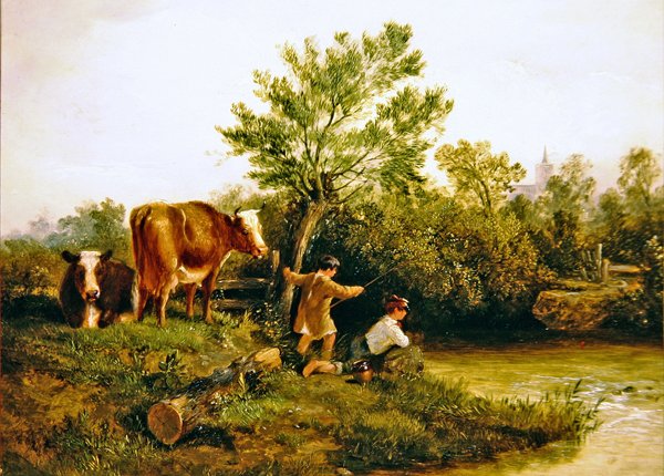 Fiatal horgászok alkotó: George Cole