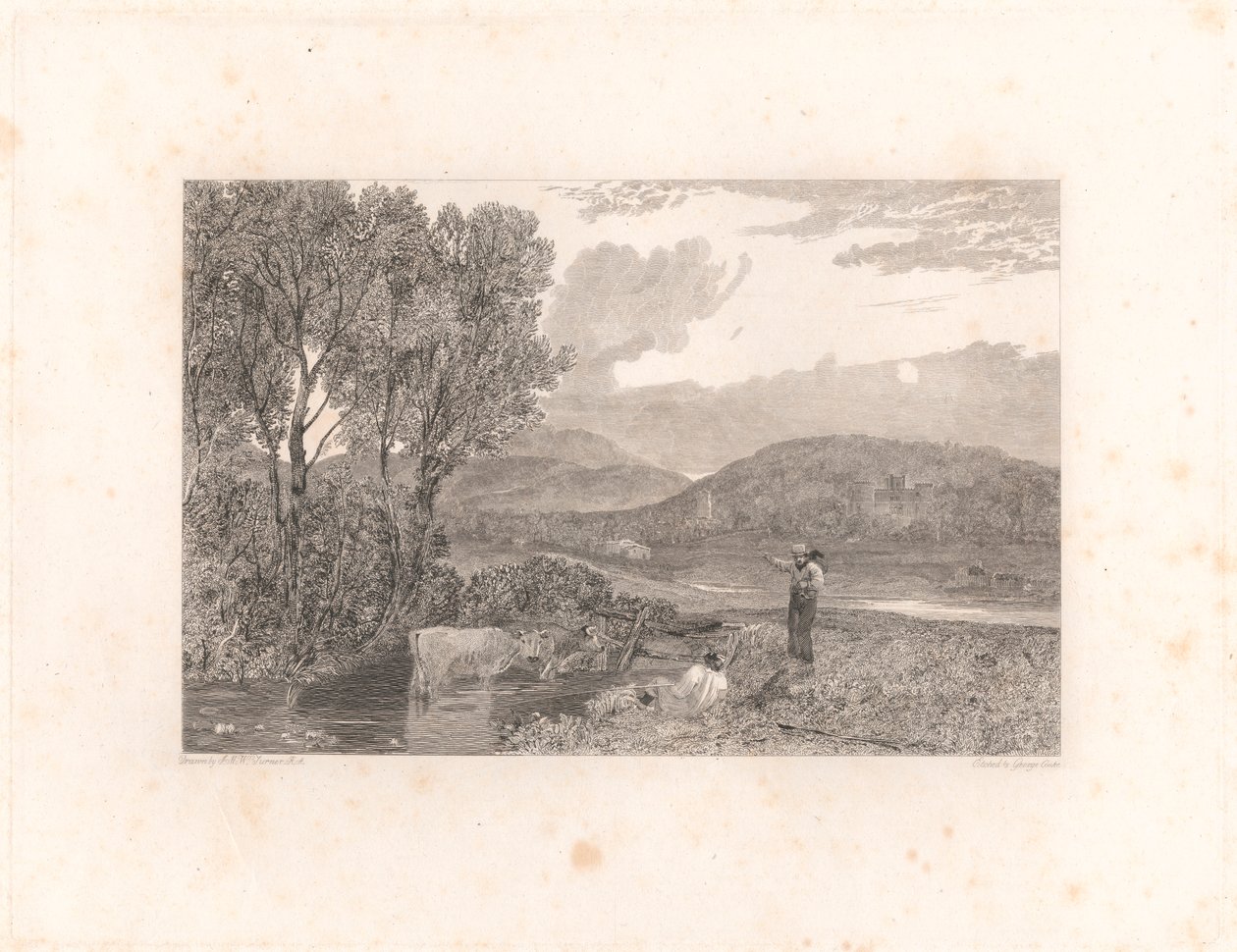 Lulworth kastély, Dorsetshire alkotó: George Cooke