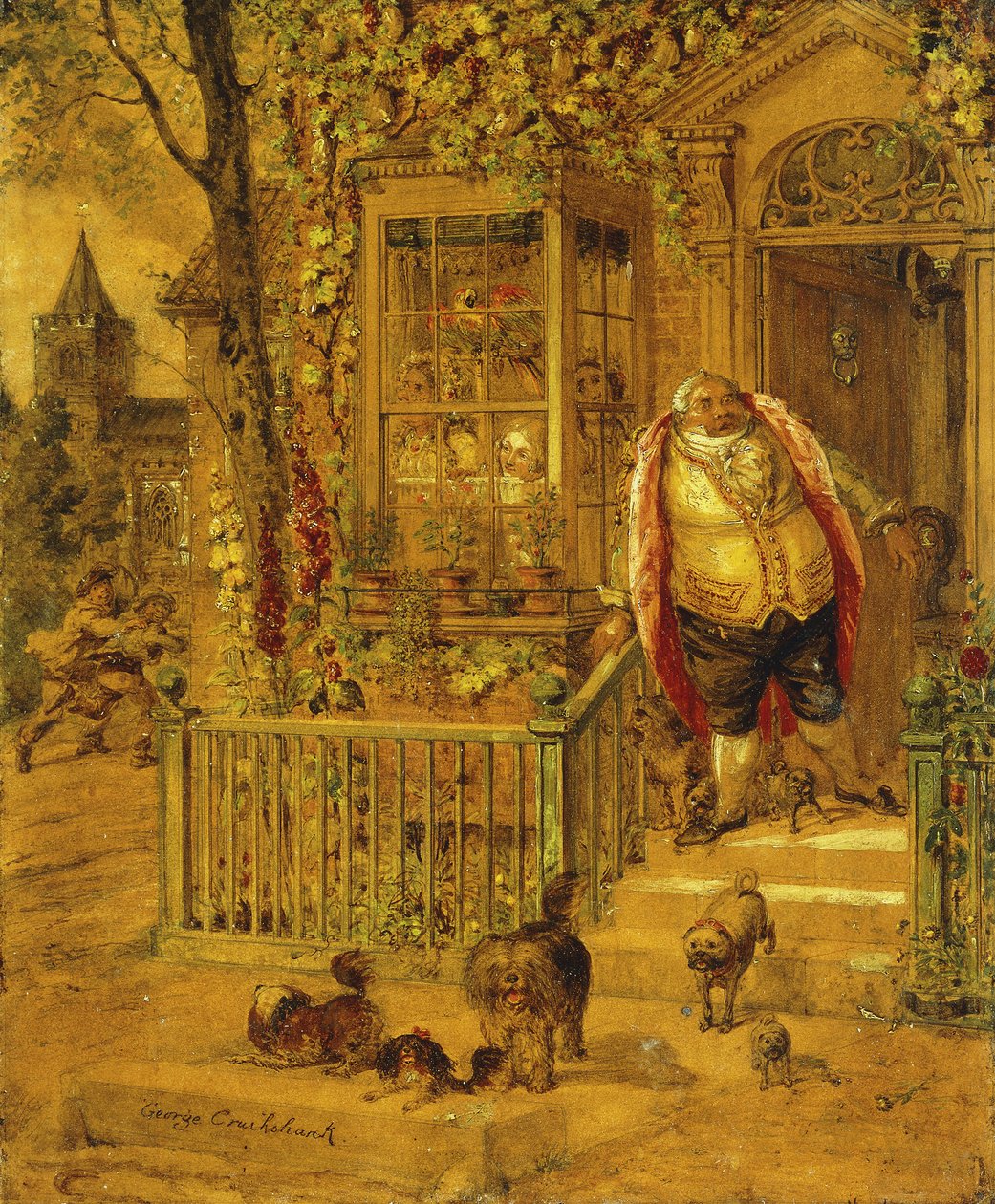 Egy szökött kopogás, alkotó: George Cruikshank