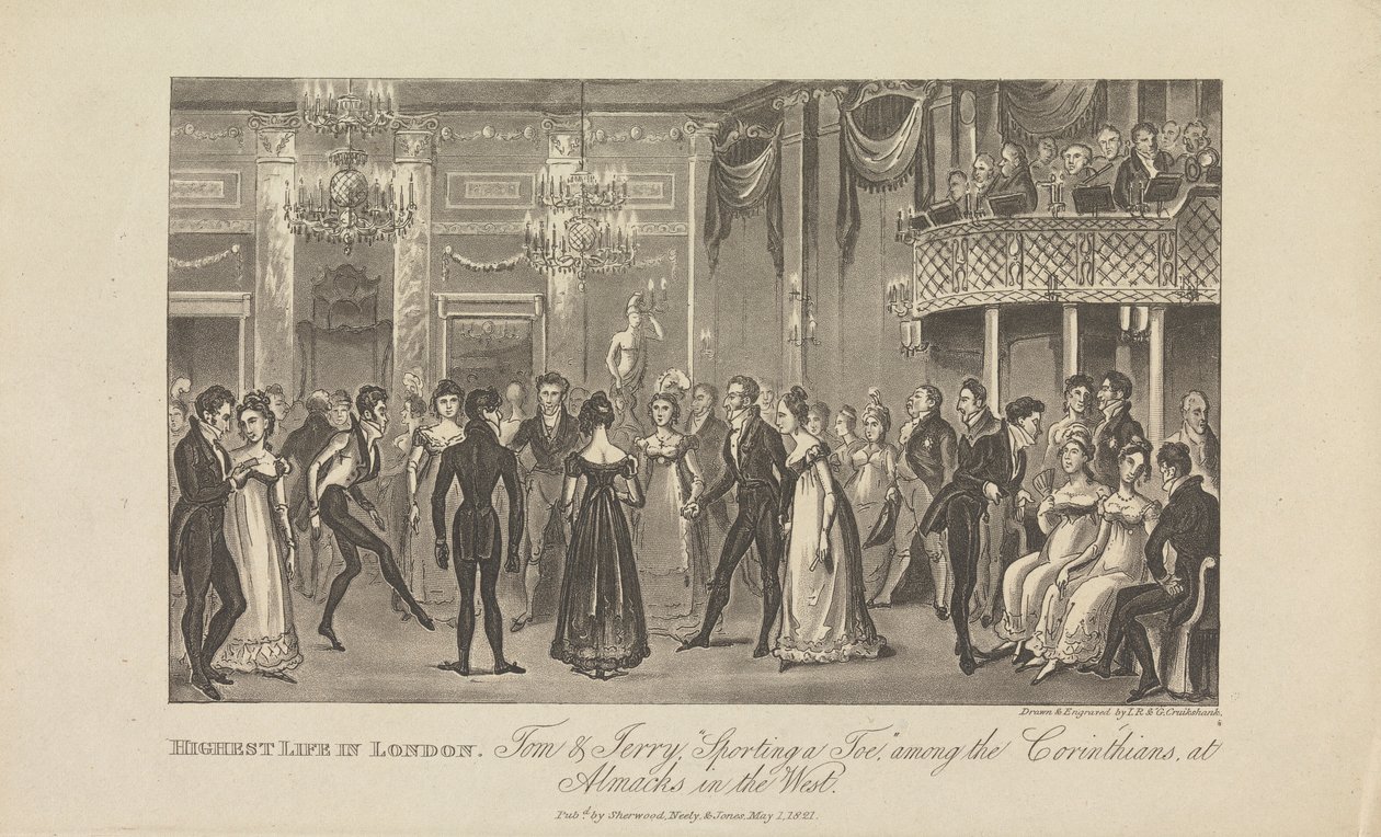 Legmagasabb élet Londonban... alkotó: George Cruikshank