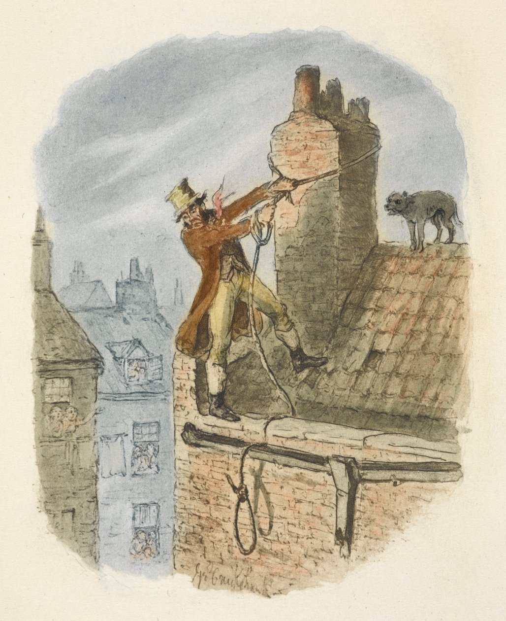 Illusztráció a "Twist Olivérhez" alkotó: George Cruikshank