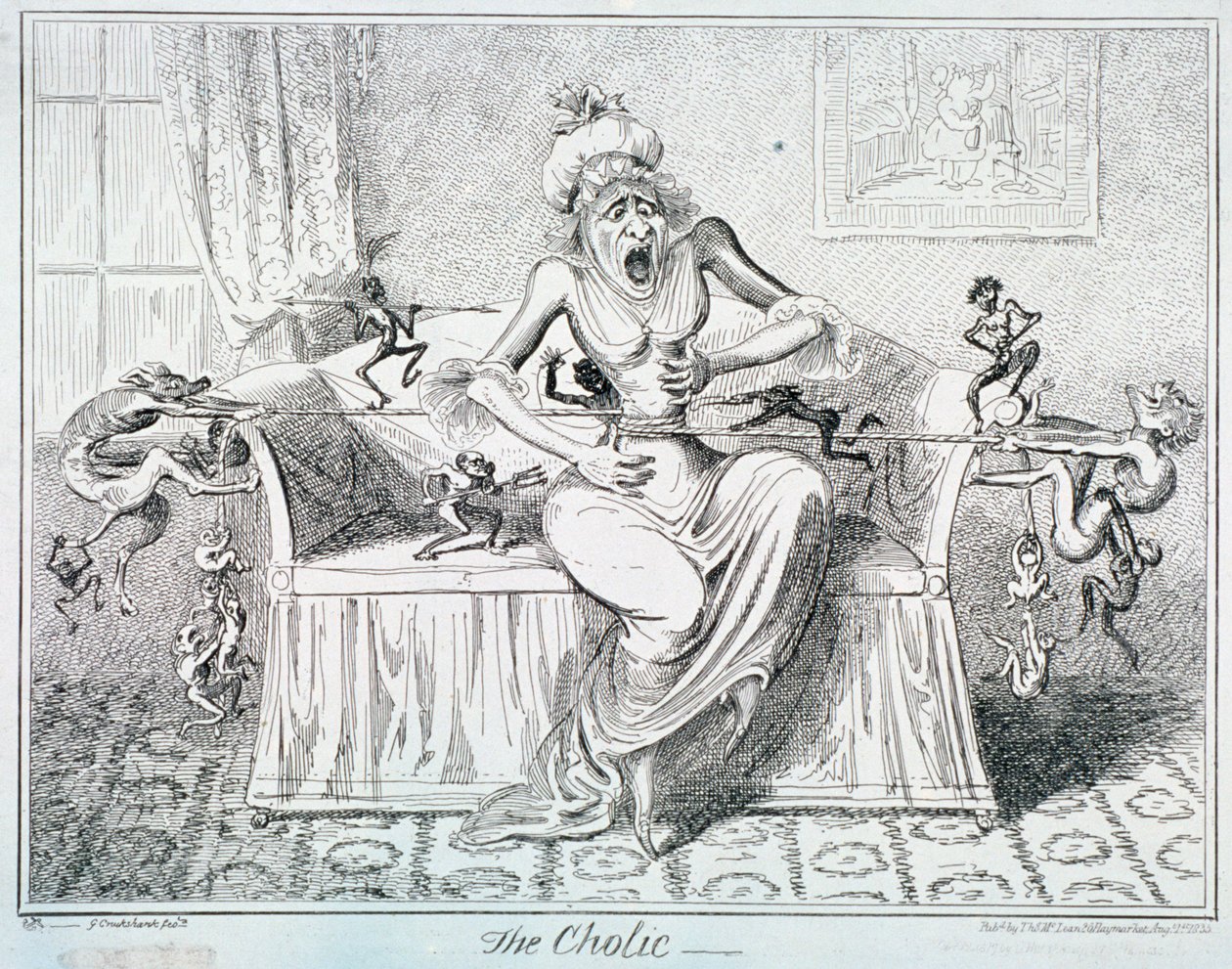 "The Cholic", 1835 alkotó: George Cruikshank