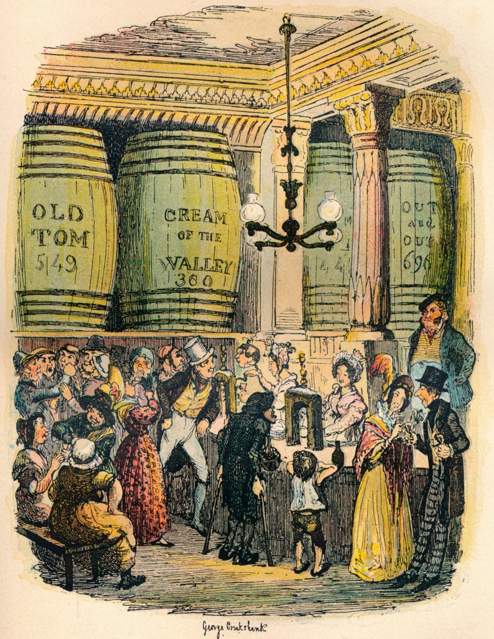 A Gin-palota, 1900 alkotó: George Cruikshank