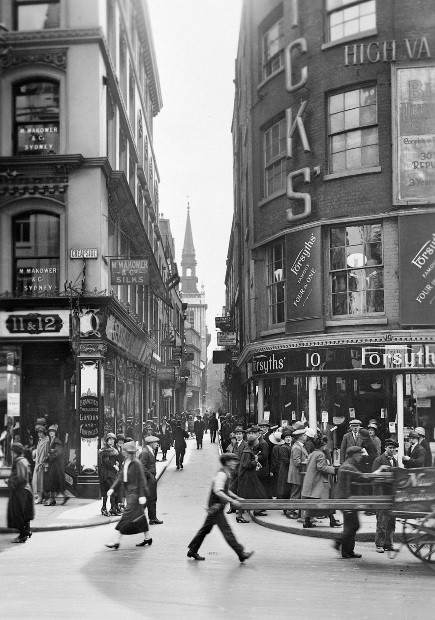 Cheapside, City of London, 1920-as évek alkotó: George Davison Reid