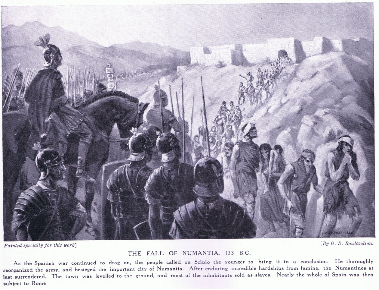 Numantia bukása 133BC alkotó: George Derville Rowlandson