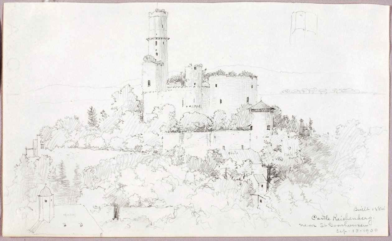 Reichenberg kastély, St. Goarshausen közelében alkotó: George Elbert Burr