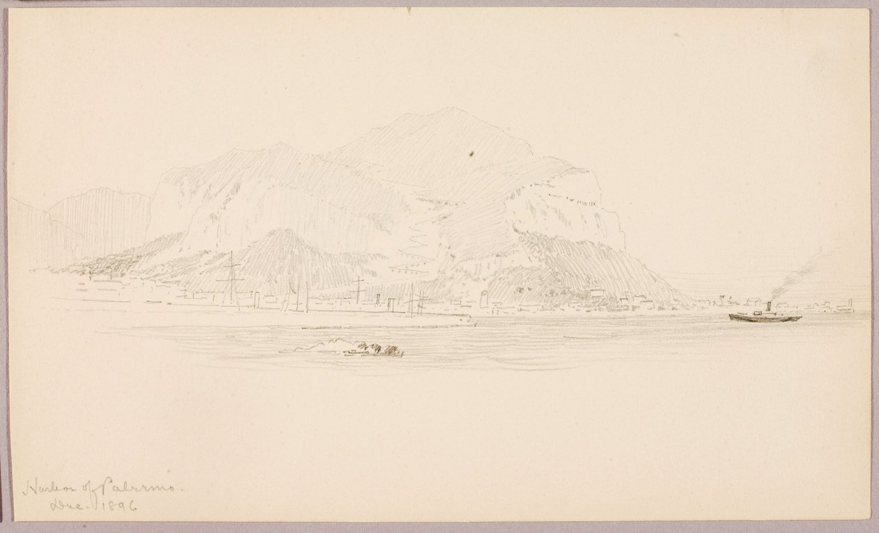 Palermo kikötője alkotó: George Elbert Burr