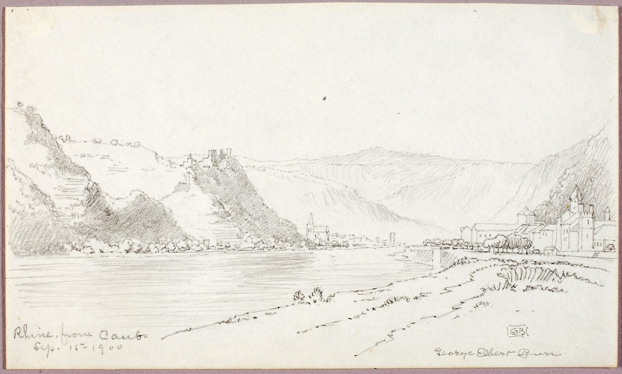 Rajna, Caub felől alkotó: George Elbert Burr