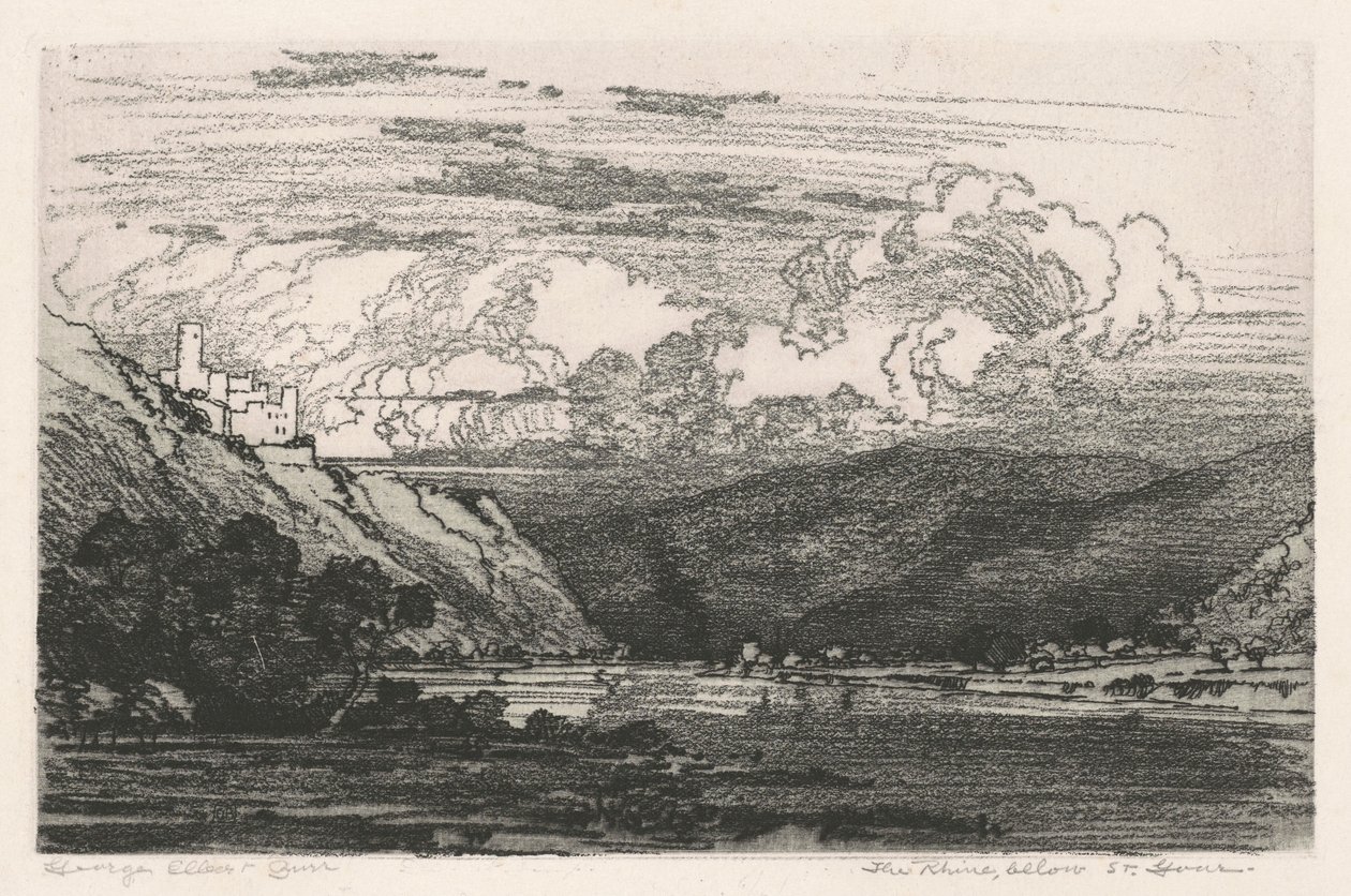 A Rajna, St. Goar alatt alkotó: George Elbert Burr
