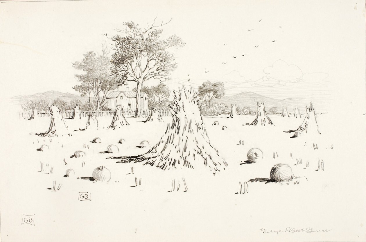 Cím nélkül (szüreti jelenet) alkotó: George Elbert Burr