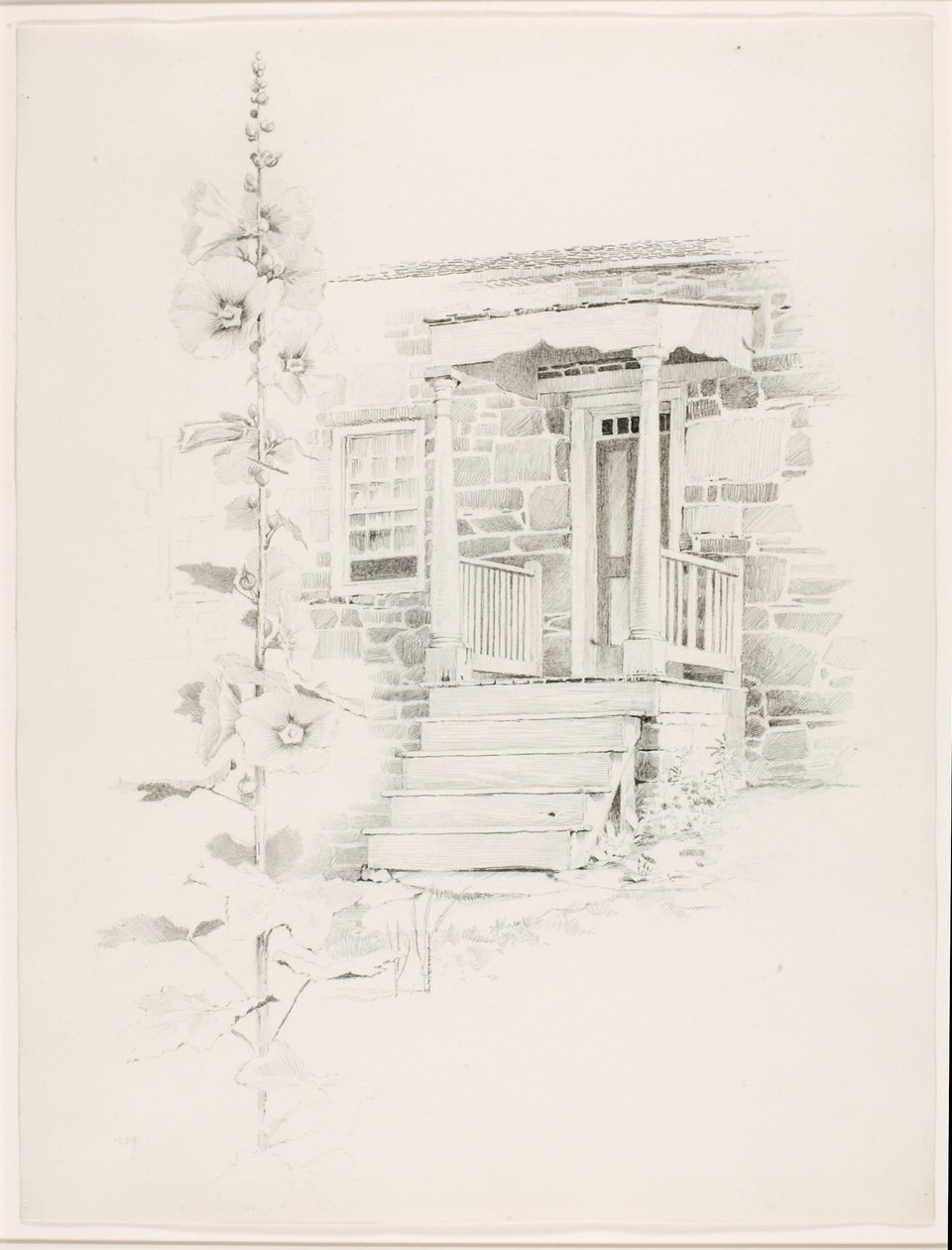 Cím nélkül (Hollyhock) alkotó: George Elbert Burr