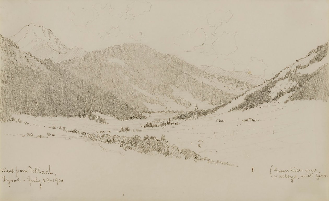 Toblachtól nyugatra, Tirol alkotó: George Elbert Burr