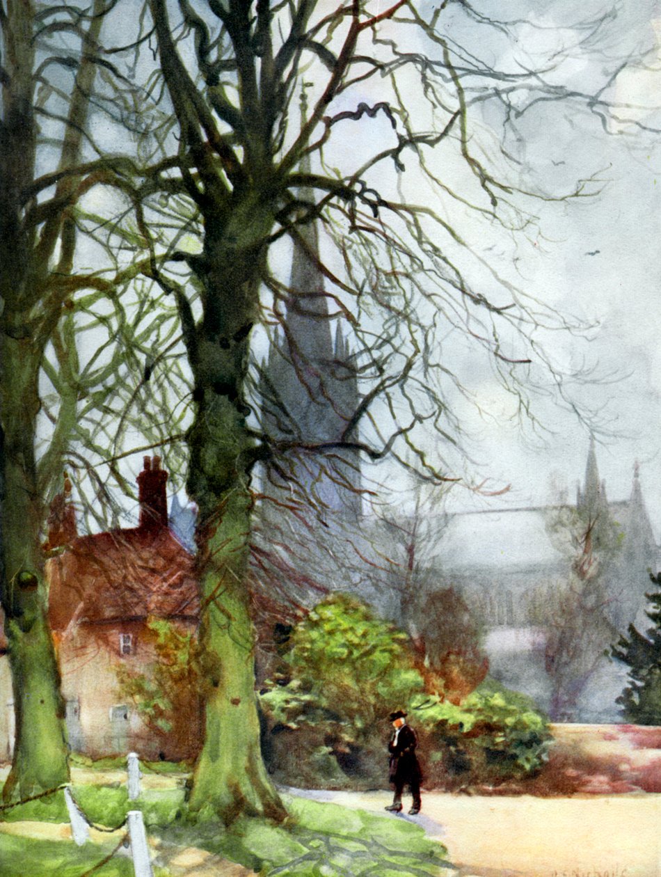 „Salisbury katedrális, Wiltshire”, 1924-1926. alkotó: George F Nicholls
