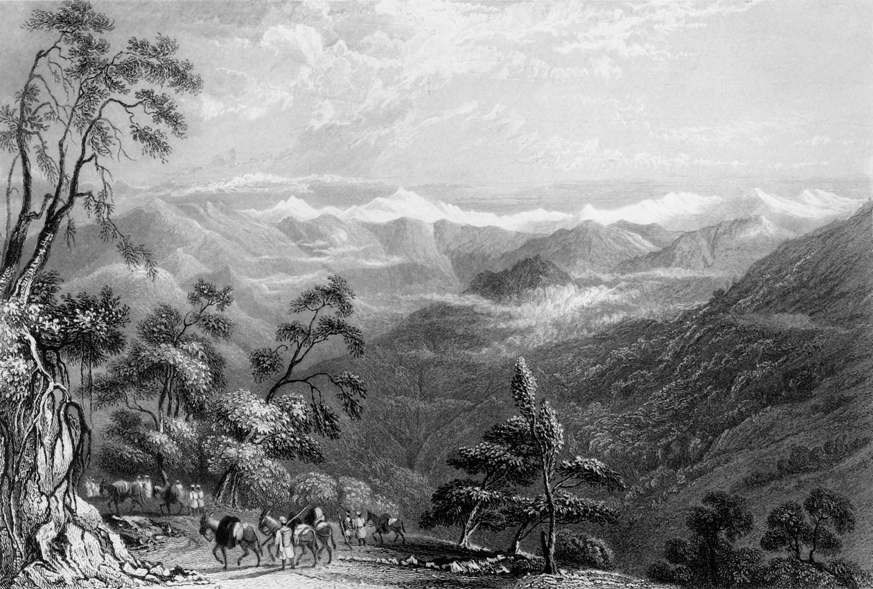 "Snowy Range, Landourból", 1838. alkotó: George Francis White