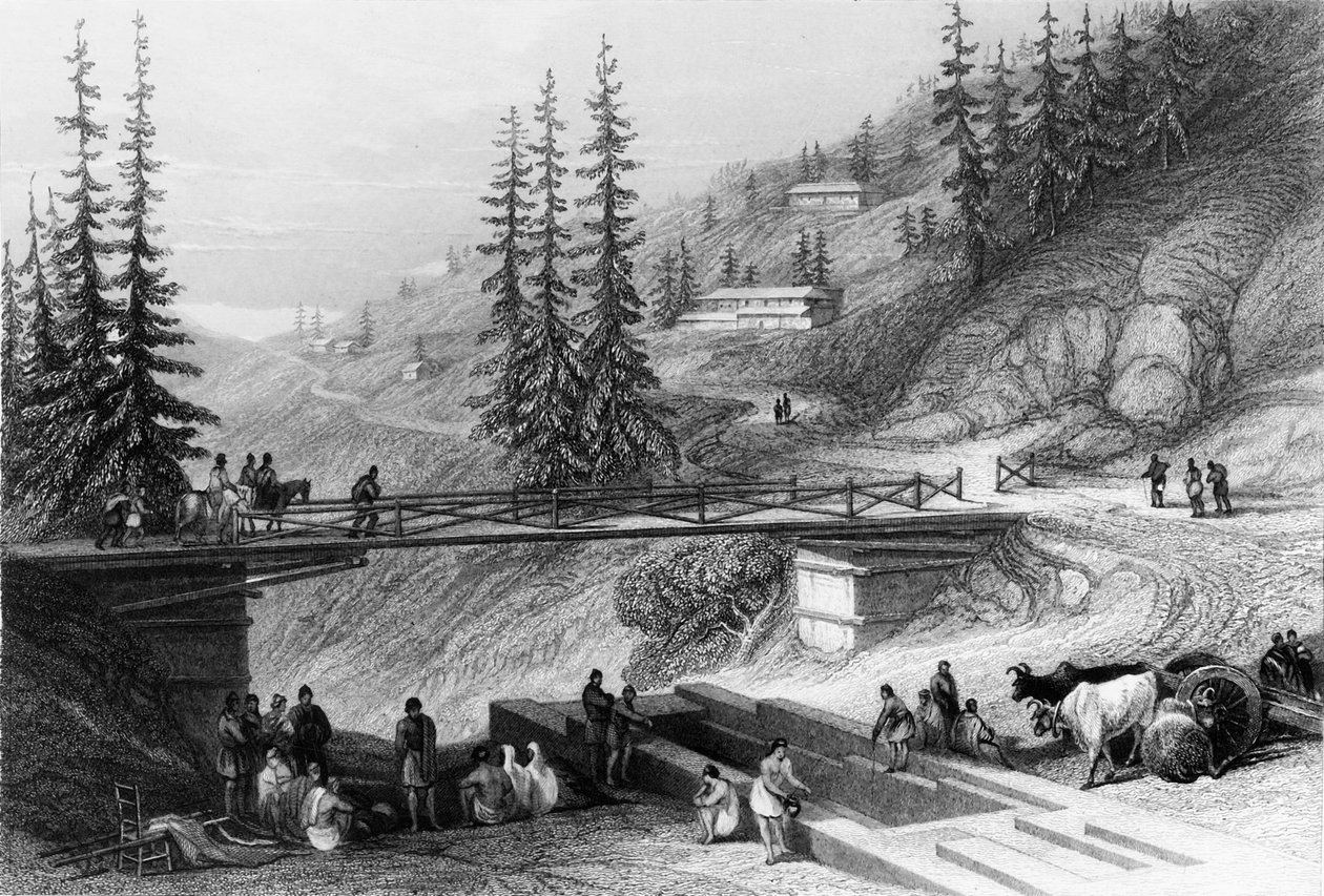 „Nézet a Simlában”, 1838. alkotó: George Francis White