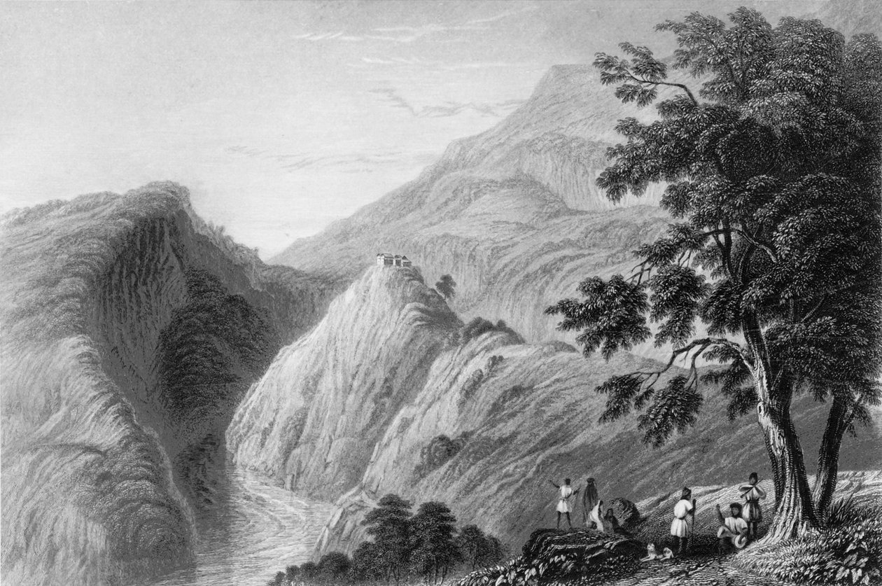 „Kilátás Kursalee közelében”, 1838. alkotó: George Francis White