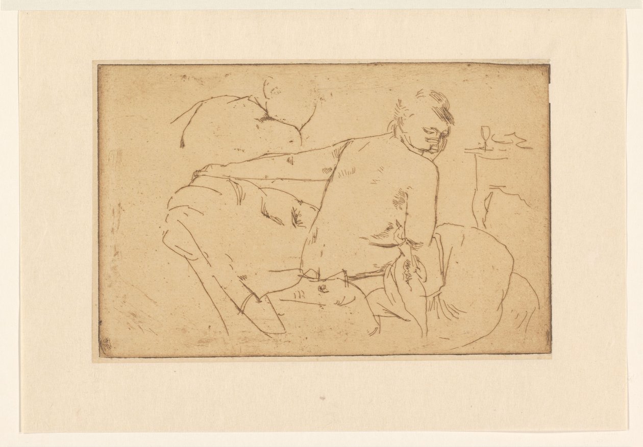 Ülő nő félmeztelenül alkotó: George Hendrik Breitner