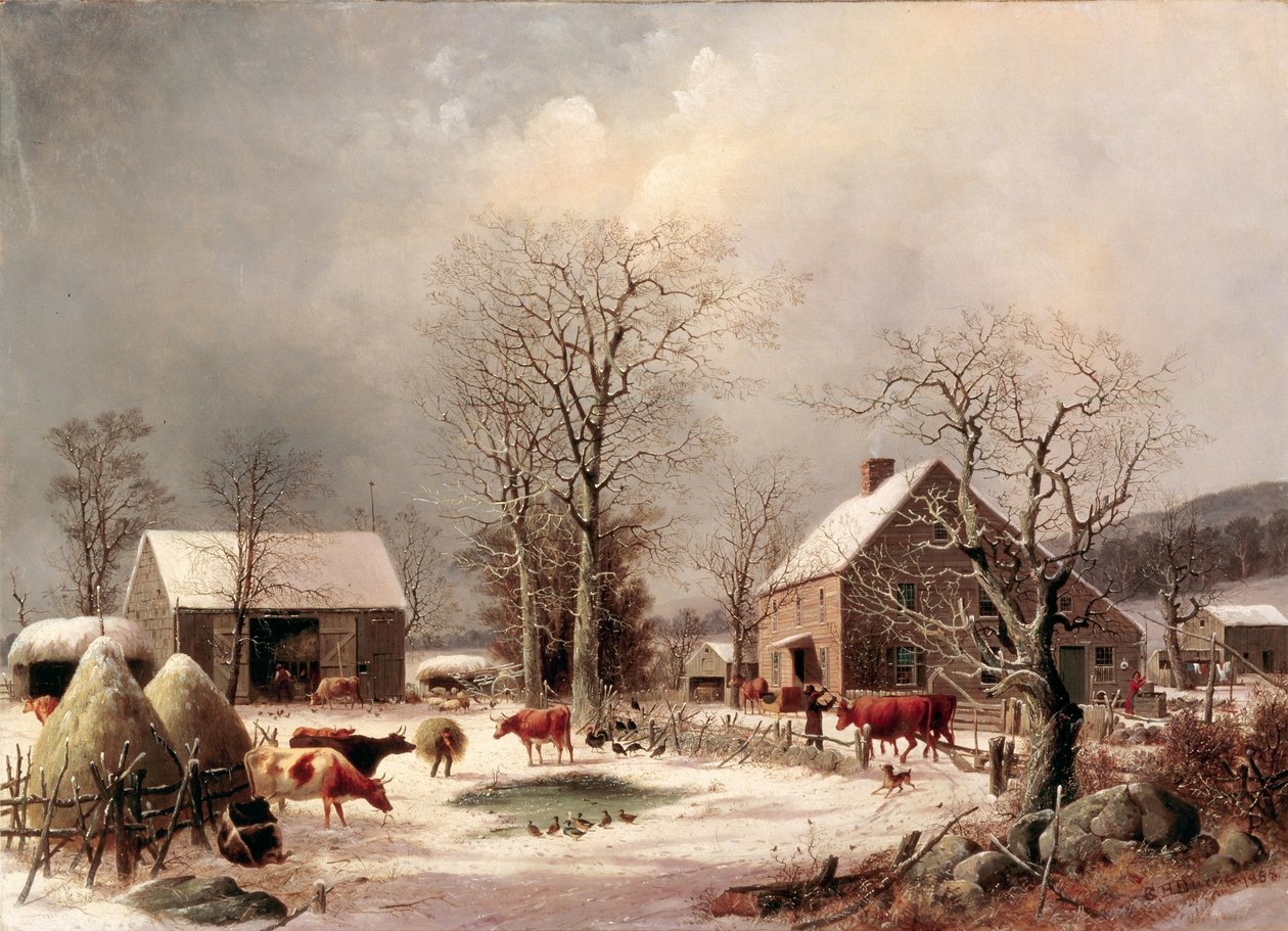Téli tanya alkotó: George Henry Durrie
