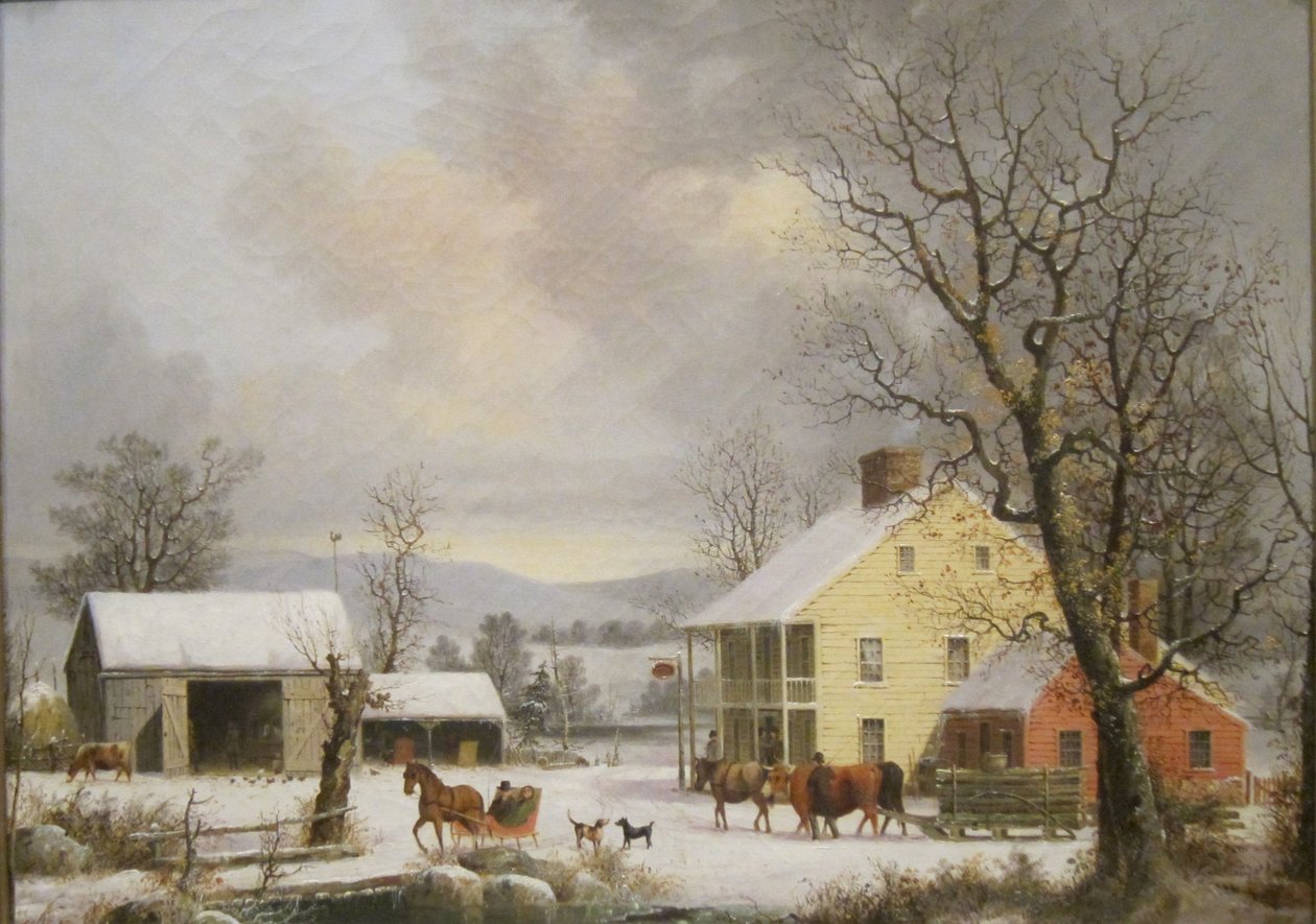 Tél vidéken (1857) alkotó: George Henry Durrie