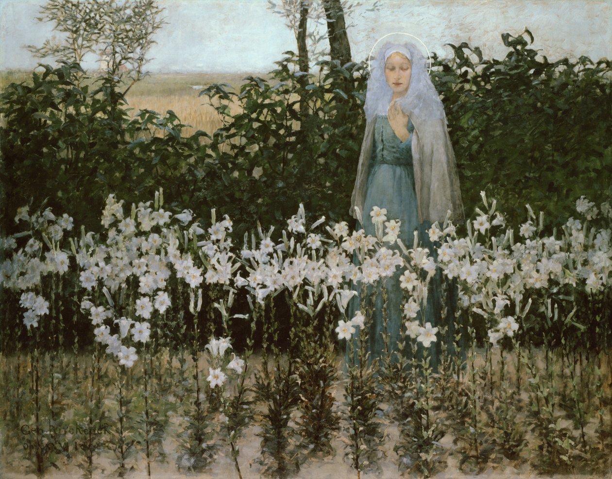Angyali üdvözlet, 1887. alkotó: George Hitchcock
