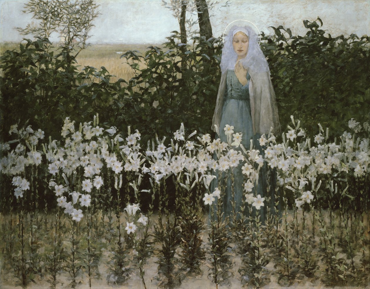 Angyali üdvözlet, 1887 alkotó: George Hitchcock