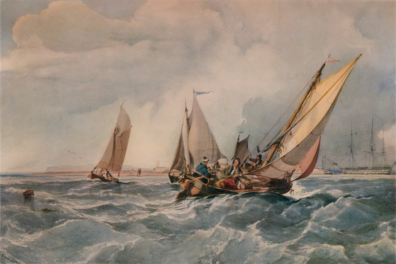 The Fishing Smack, 1835 alkotó: George Hyde Chambers