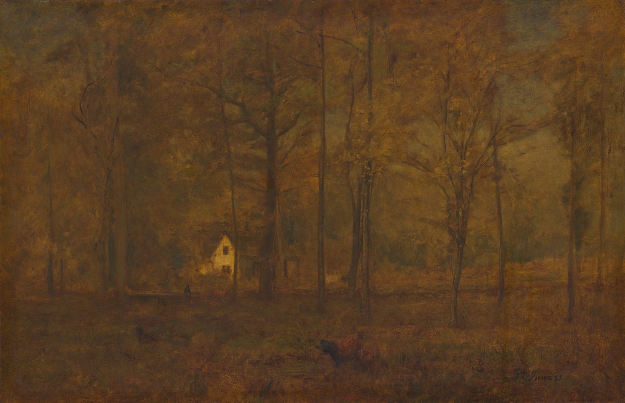 Őszi erdő alkotó: George Inness