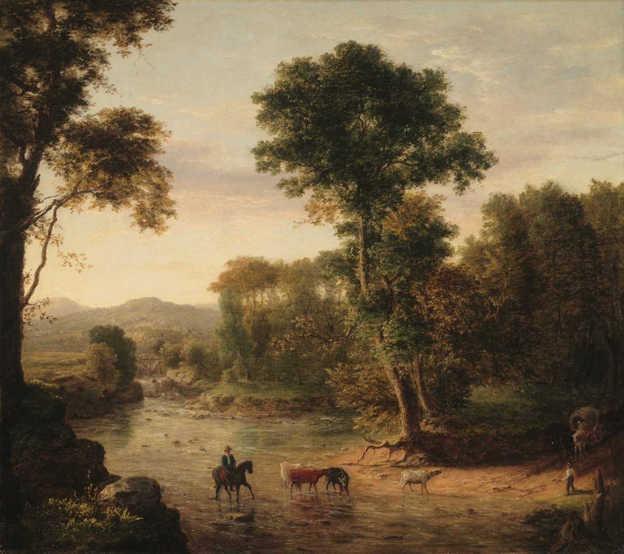 Átkelés a Fordon alkotó: George Inness