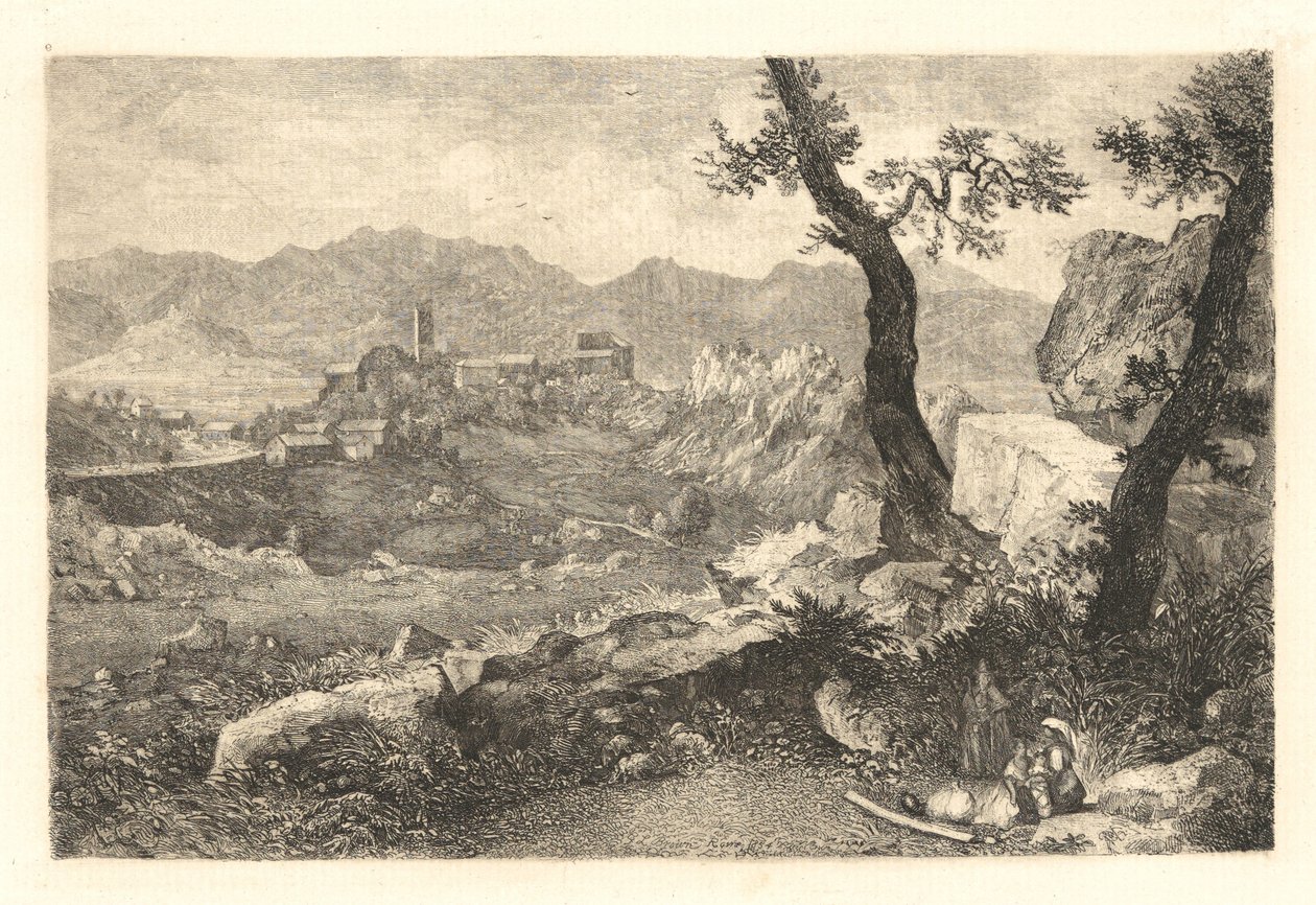 Kilátás Róma közelében alkotó: George Loring Brown
