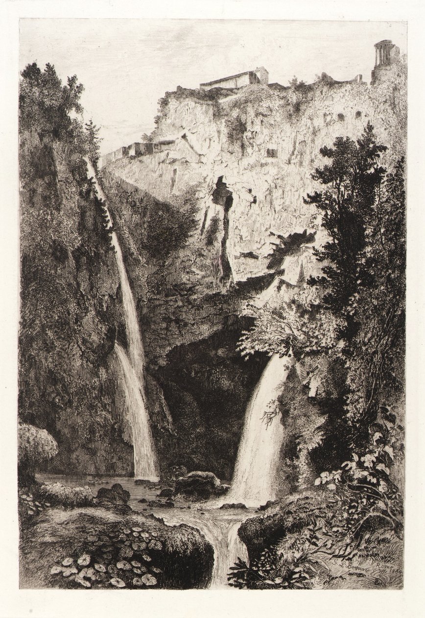 A Tivoli vízesés alkotó: George Loring Brown