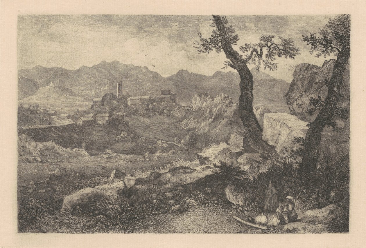 Kilátás Róma közelében alkotó: George Loring Brown