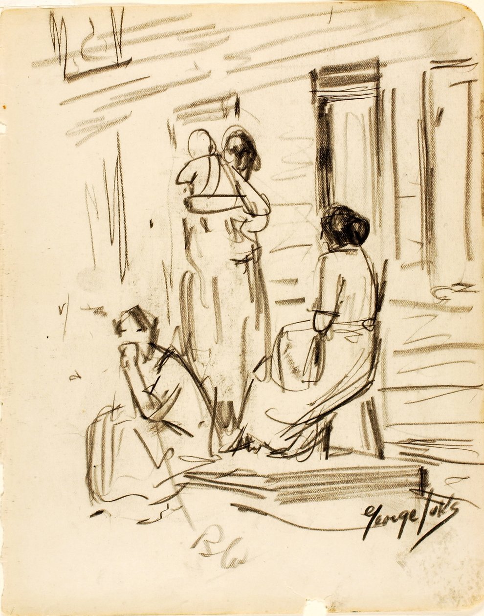 Cím nélkül (Figurák csoportja) alkotó: George Luks