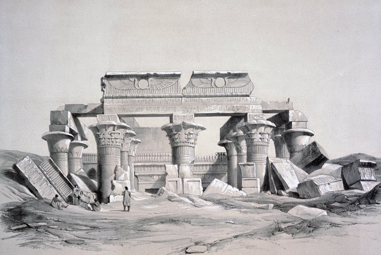 Koom-Ombos, Egyiptom, 1843 alkotó: George Moore
