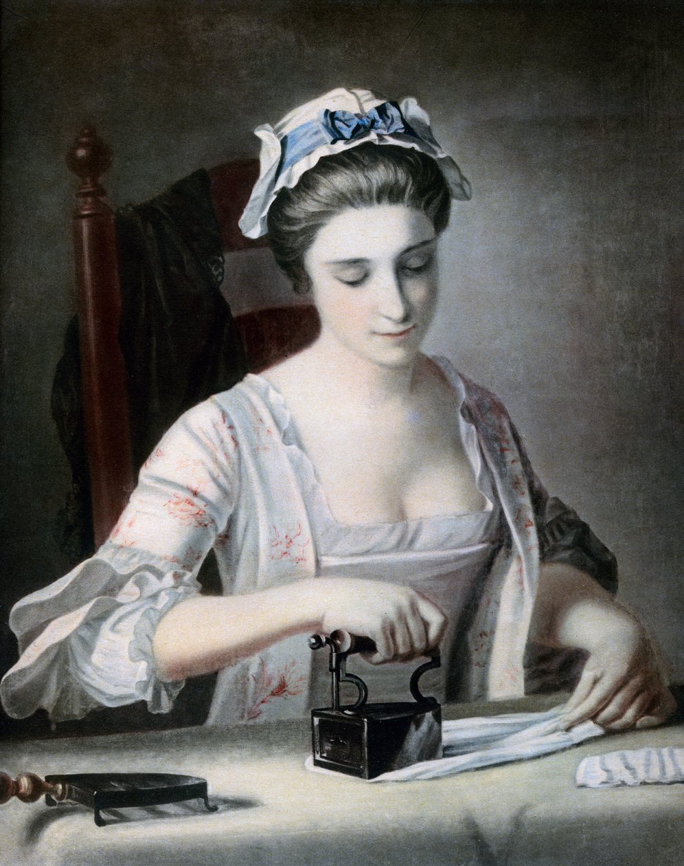 Szobavasalás, 18. század. alkotó: George Morland