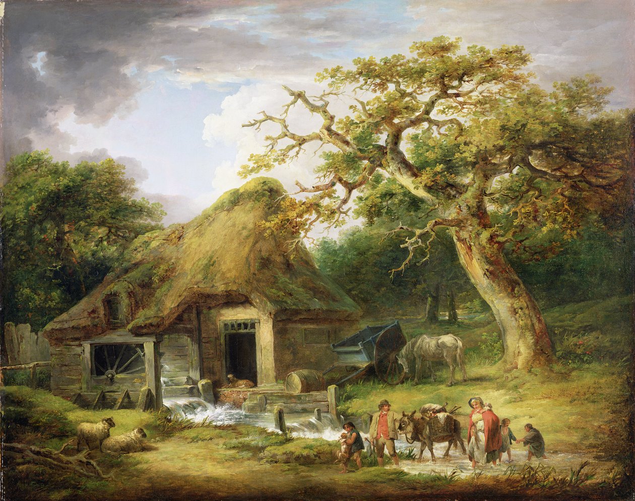 A régi vízimalom alkotó: George Morland