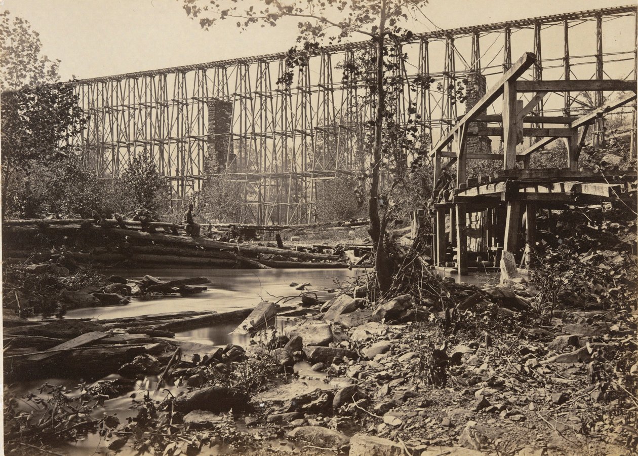 Restle Bridge Whiteside-nál alkotó: George N. Barnard