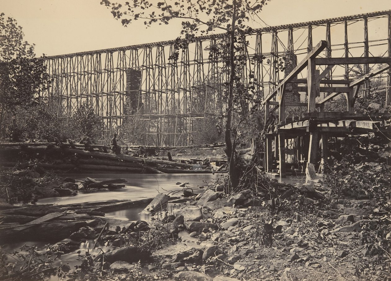 Restle Bridge Whiteside-ban, 1860-as évek. alkotó: George N. Barnard